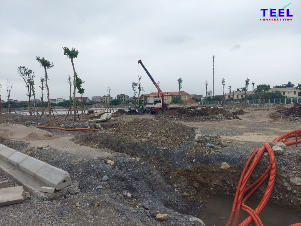 Ảnh hiện trường thi công Dự án Khu nhà ở sinh thái TEELhomes Nhật Tân